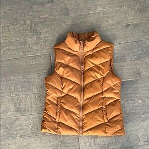 Women's Orange Quilted Vest
